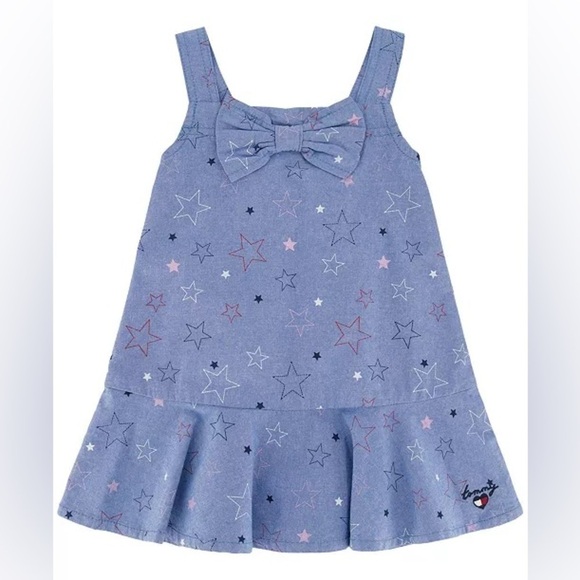 Tommy Hilfiger Baby Girls Printed Chambray Sundress - Picture 1 of 12